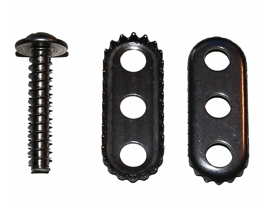 Schraube & Zackenplatte für Straps